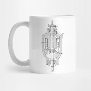 Axial Pistol Unit Vintage Patent Drawing Mug